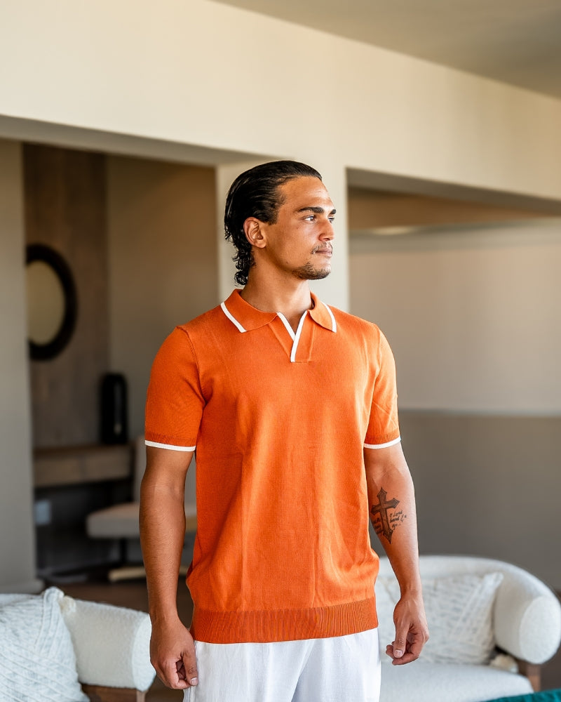 Navy Contrast Trim Polo