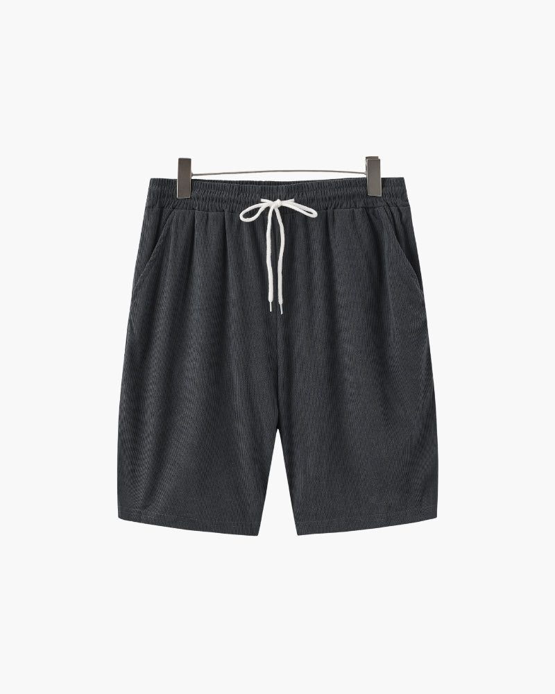 Corduroy Shirt and Shorts Set