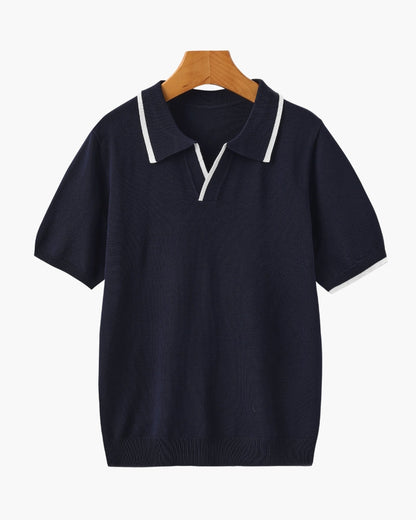 Navy Contrast Trim Polo