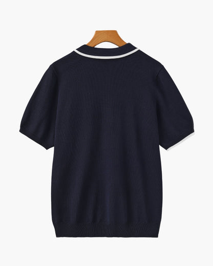 Navy Contrast Trim Polo