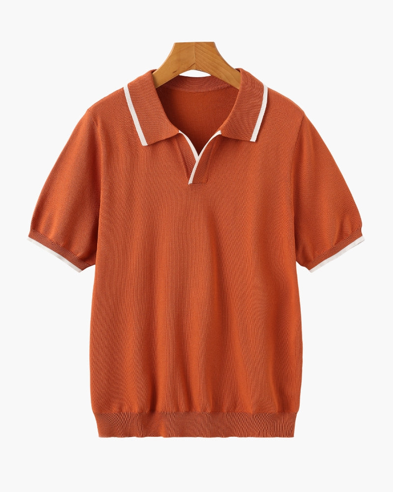 Navy Contrast Trim Polo