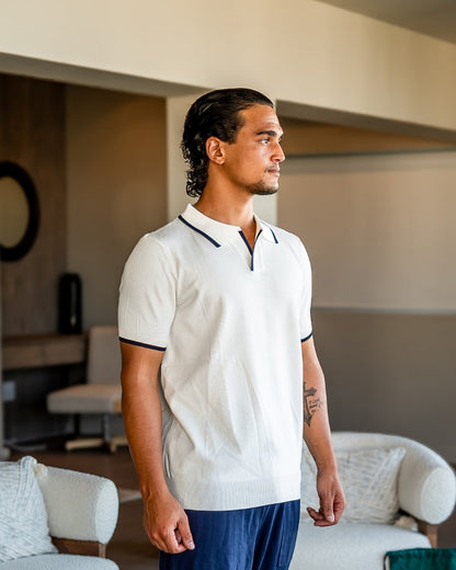 Navy Contrast Trim Polo
