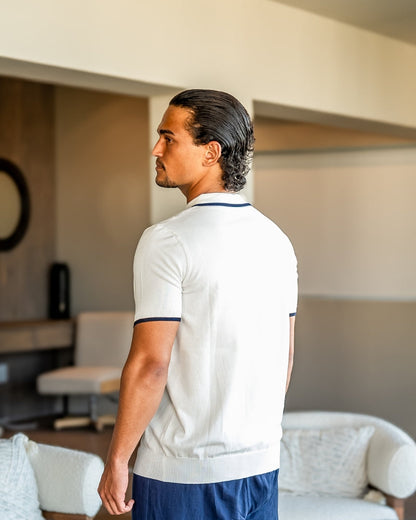 Navy Contrast Trim Polo