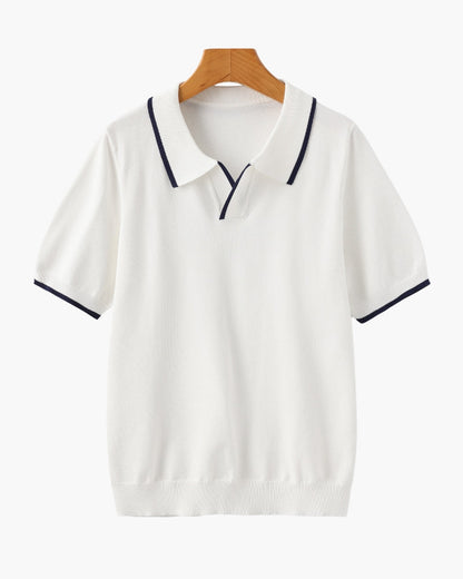 Navy Contrast Trim Polo
