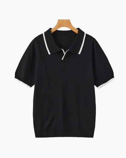 Navy Contrast Trim Polo