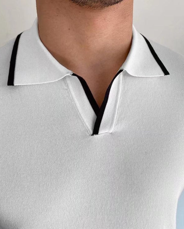 Navy Contrast Trim Polo
