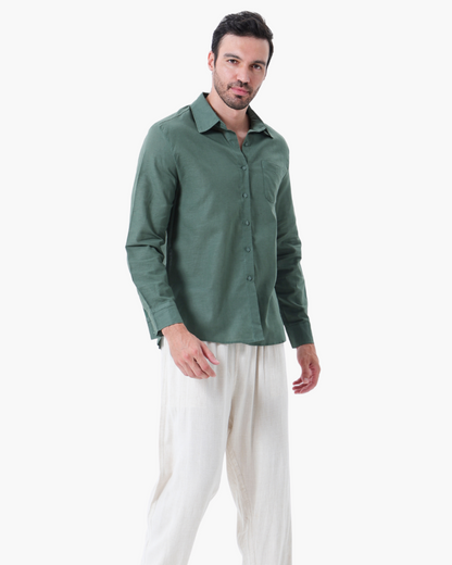 Linen Shirt and Trouser Set (Long Sleeve)