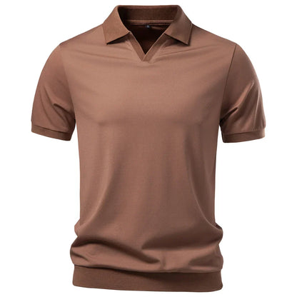 Breathable V-Neck Polo