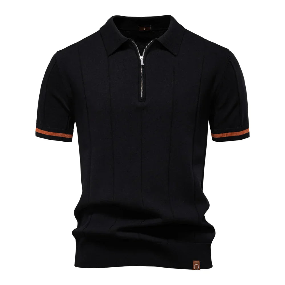 Slim Fit Zip Polo
