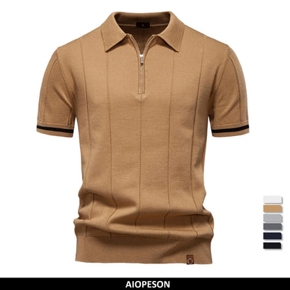Slim Fit Zip Polo
