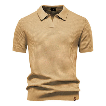 Jacquard Knit Polo Shirt