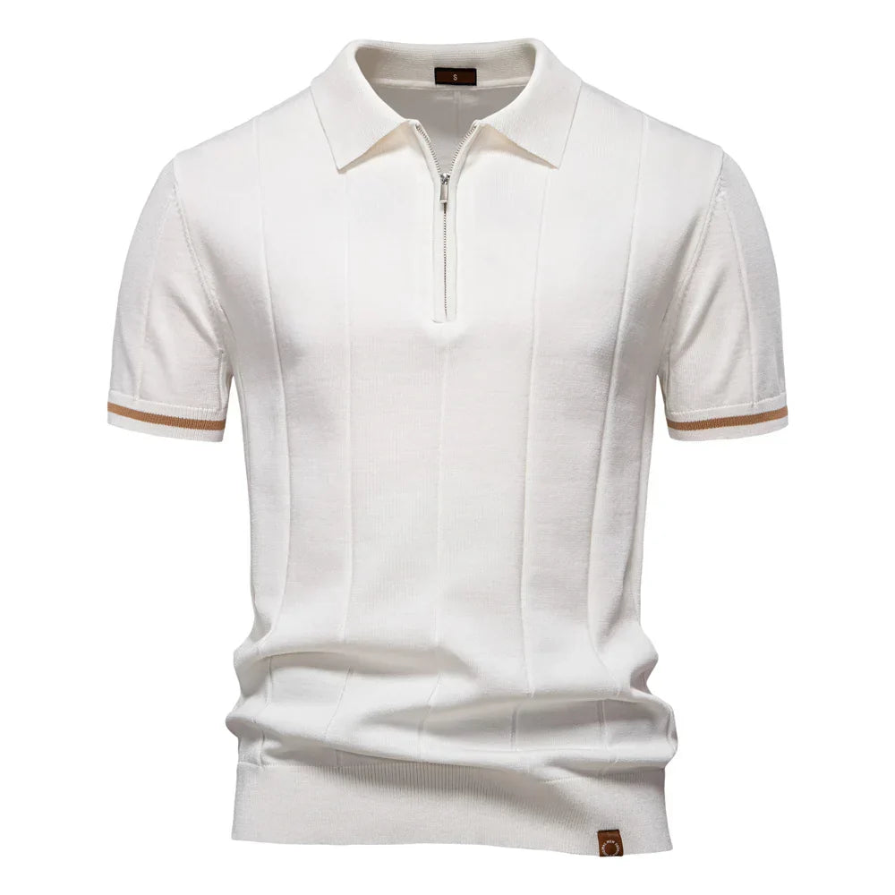 Slim Fit Zip Polo
