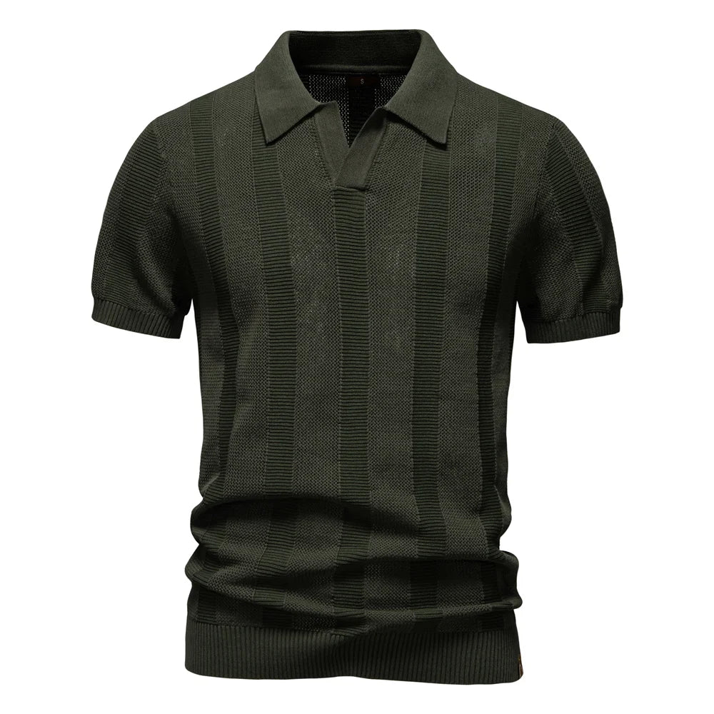 Striped Cotton Polo