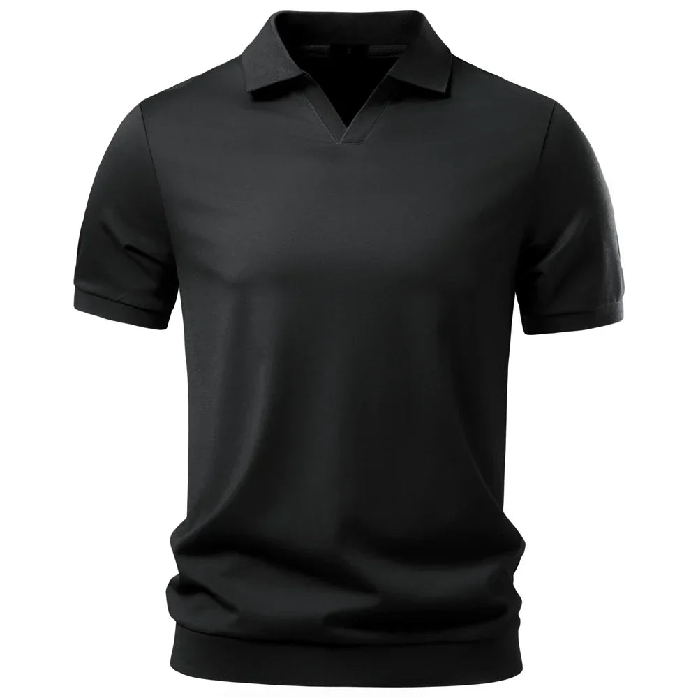 Breathable V-Neck Polo