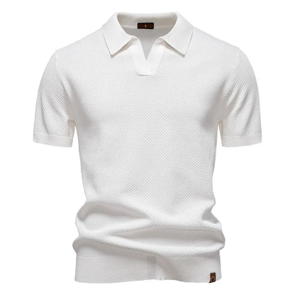 Jacquard Knit Polo Shirt