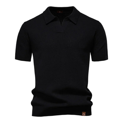 Jacquard Knit Polo Shirt