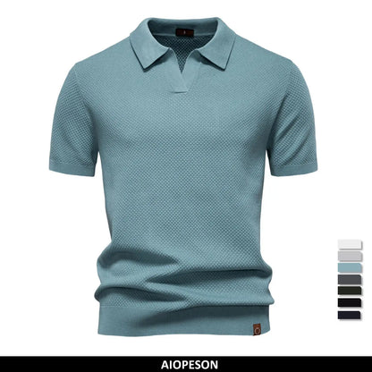 Jacquard Knit Polo Shirt