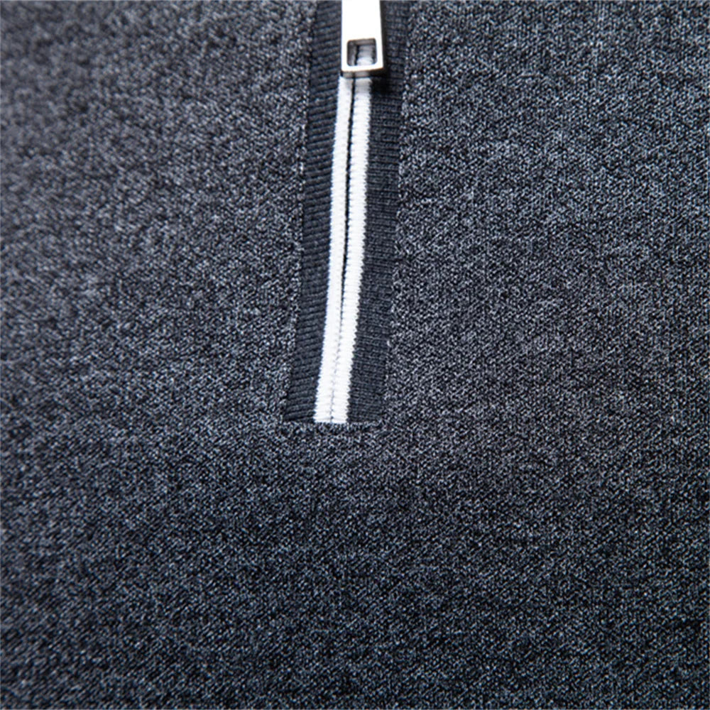 Zip Neck Cotton Polo