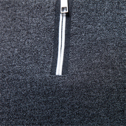 Zip Neck Cotton Polo