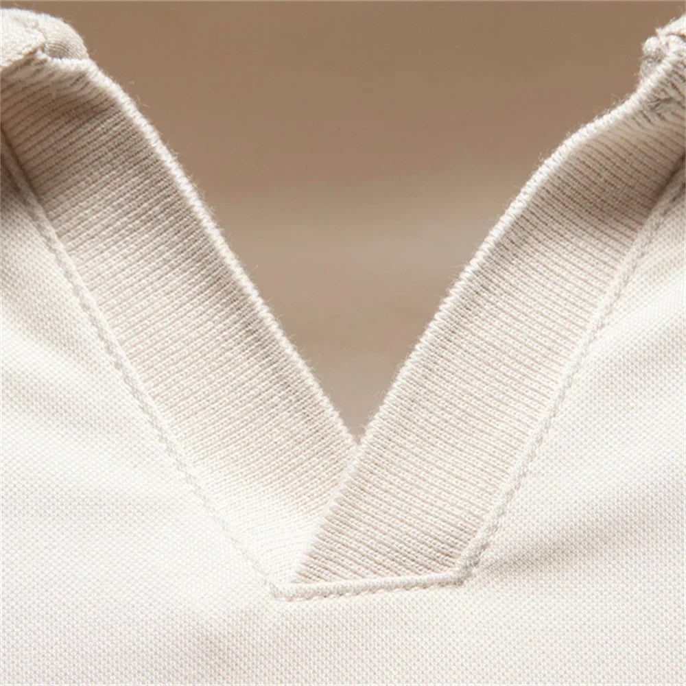 Breathable V-Neck Polo