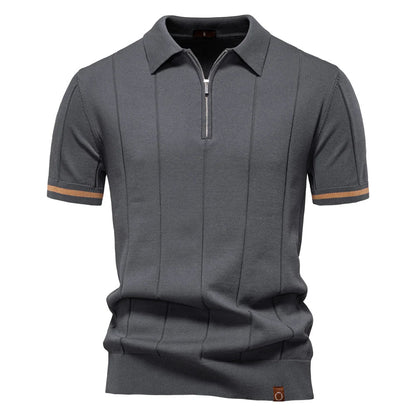 Slim Fit Zip Polo