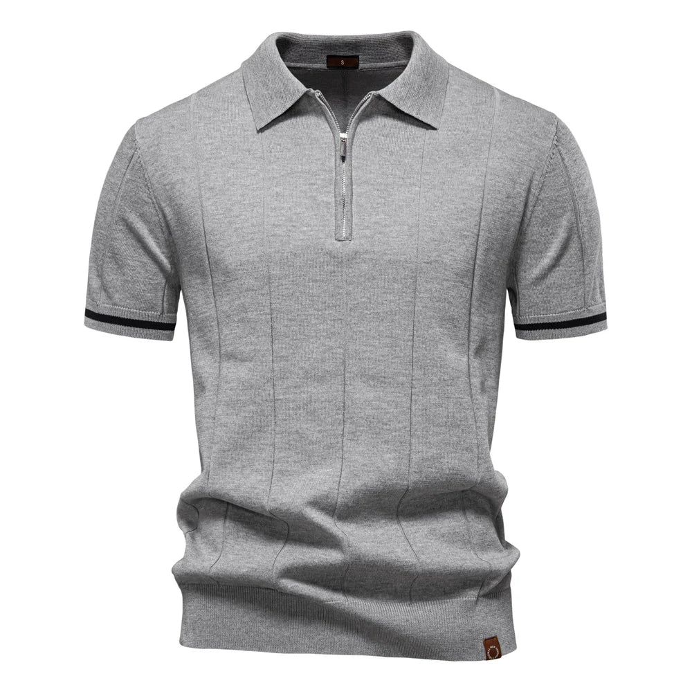 Slim Fit Zip Polo