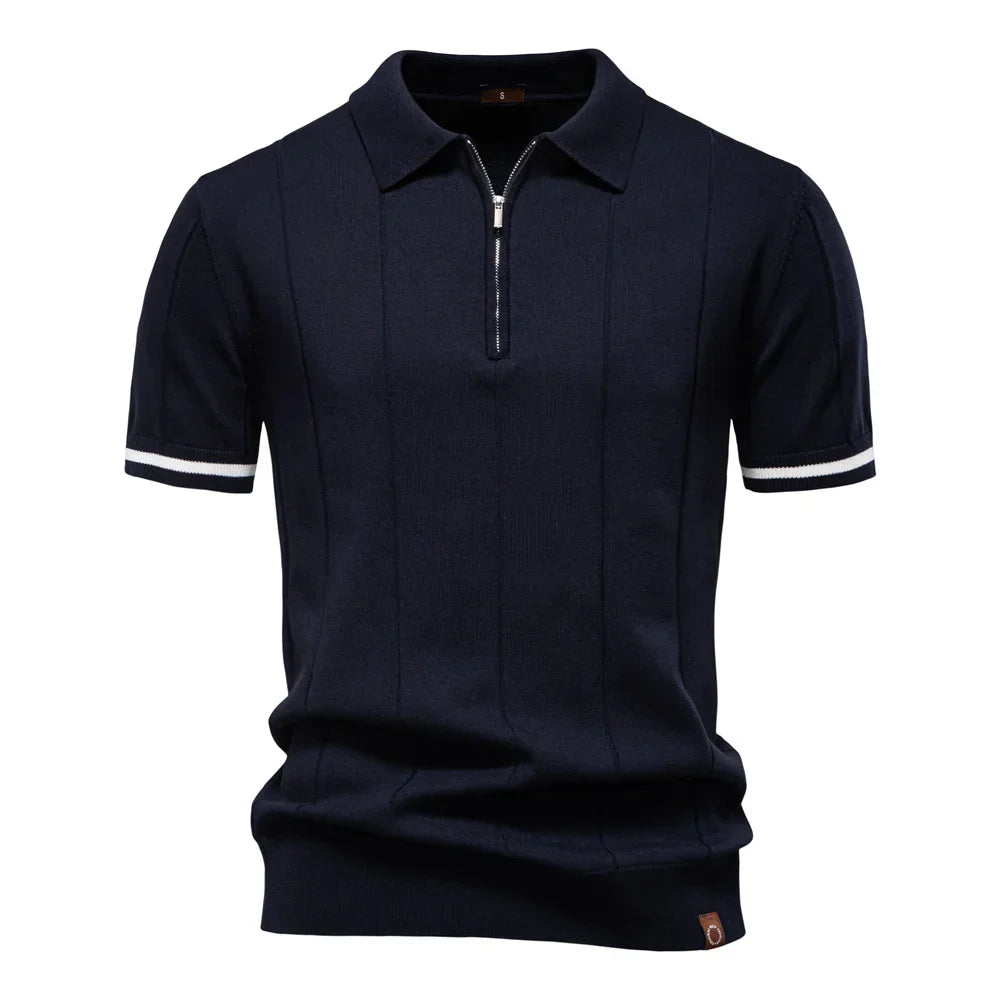Slim Fit Zip Polo
