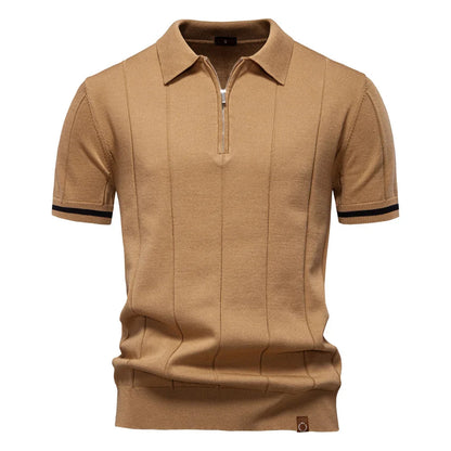 Slim Fit Zip Polo