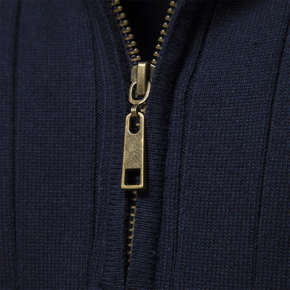Zip-Up Knit Jumper