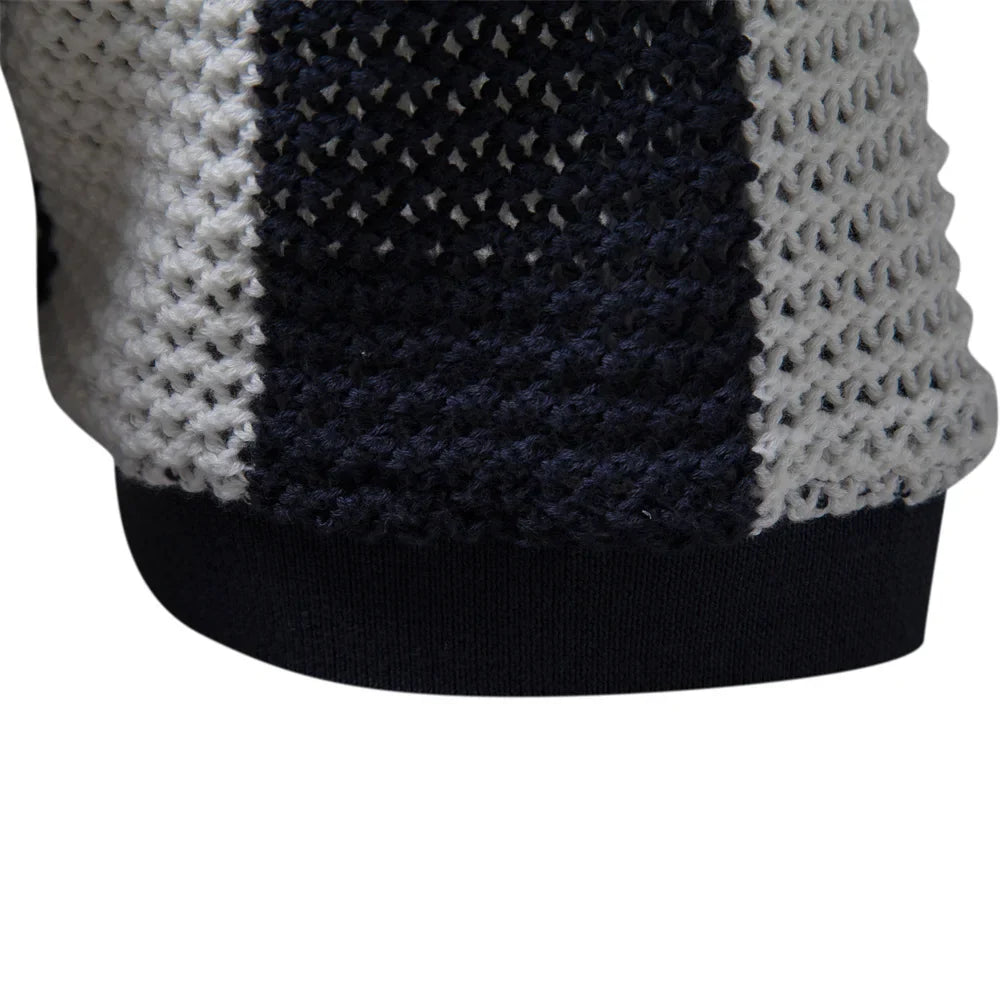 Open Weave Stripe Polo