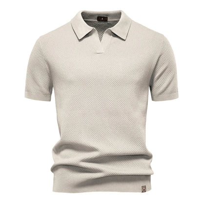 Jacquard Knit Polo Shirt