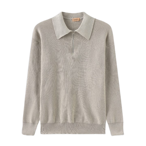 Long Sleeve Polo Sweatshirt