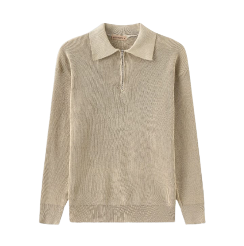 Long Sleeve Polo Sweatshirt